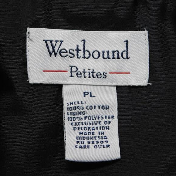 Westbound Cotton Polyester Button Holiday Vest Women Size PL - Picture 5 of 5